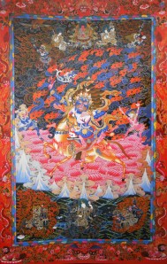 Lámina de Palden Lhamo, Diosa Oscura, pintada por Romio Shresta.