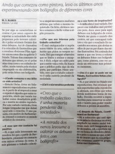 Pilar Ageitos. Entrevista "La voz de Galicia". Barbanza.